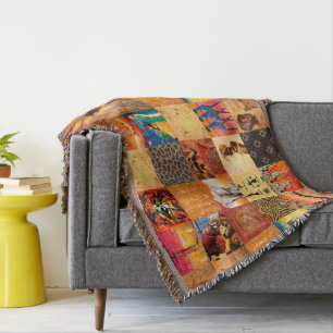 African Tribal pattern home decor throw blanket
