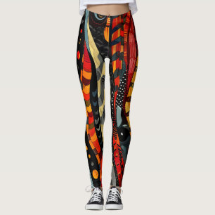 African Tribal Pattern Leggings