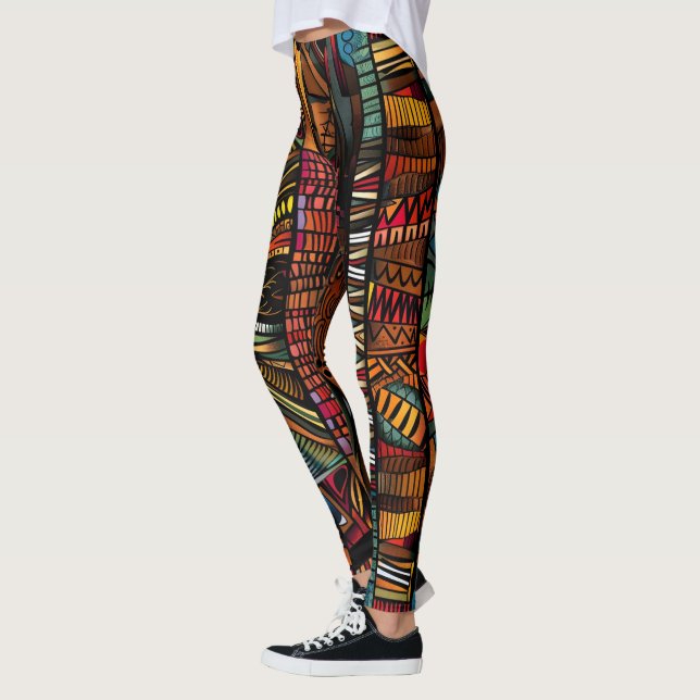 African Tribal Pattern Leggings (Left)