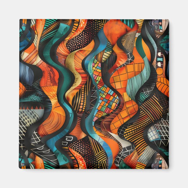 African Tribal Pattern Magnet (Front)