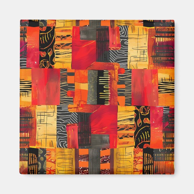 African Tribal Pattern Magnet (Front)
