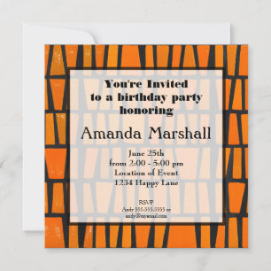 African Tribal Pattern Party Invitation