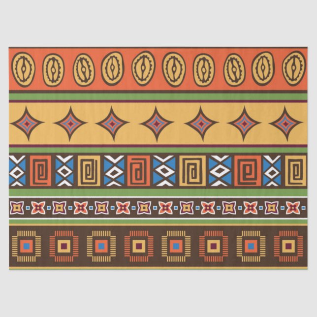 African Tribal pattern party tissue paper (Front)