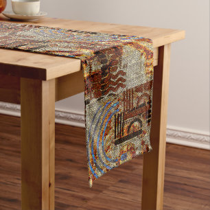 African Tribal Pattern Print Short Table Runner