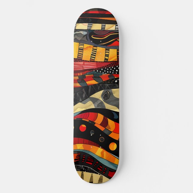 African Tribal Pattern Skateboard (Front)