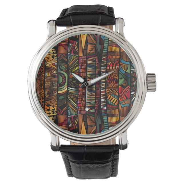 African Tribal Pattern Watch (Front)
