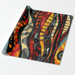 African Tribal Pattern Wrapping Paper