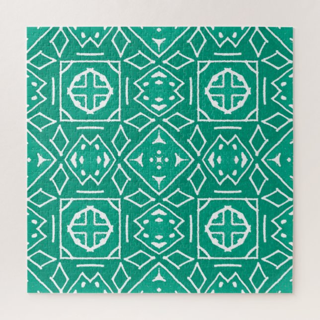 African Tribal Print Ikat Pattern Jigsaw Puzzle (Vertical)