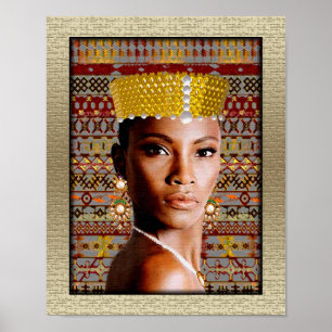 African Tribal Queen Poster