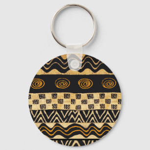 African Tribal Shaman Design Key Ring
