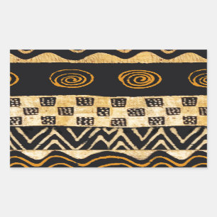 African Tribal Shaman Design Rectangular Sticker