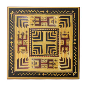 African Tribal Spirits Ceramic Tile