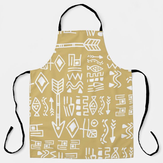 African Tribal Stripes: Bohemian Egyptian Seamless Apron (Front)
