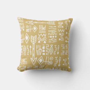 African Tribal Stripes: Bohemian Egyptian Seamless Cushion