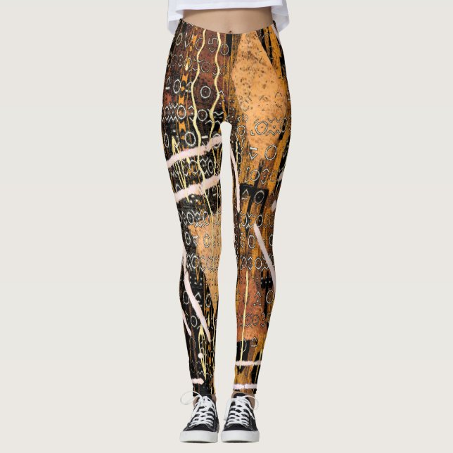 African Tribal Symbols Leggings (Front)