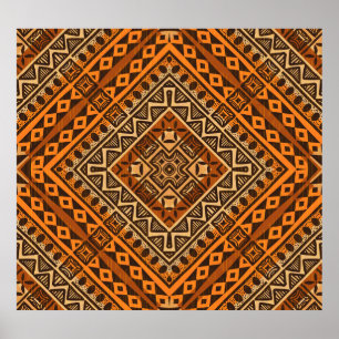 African tribal textile: ethnic style. poster