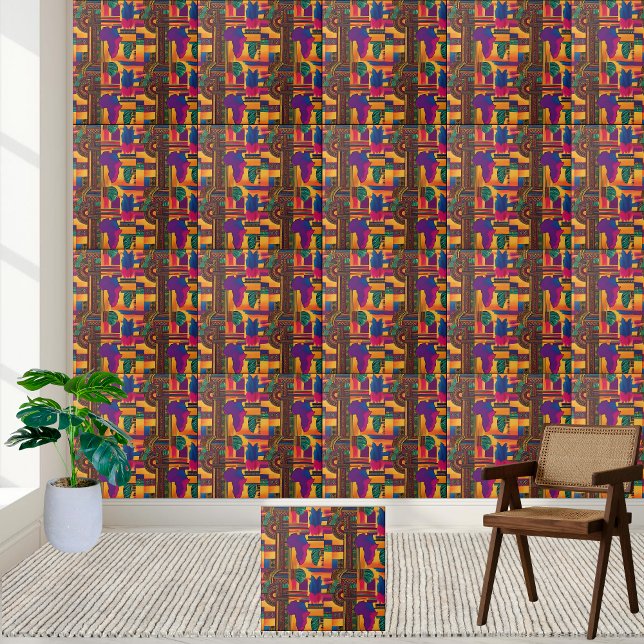 African Tribal Tile - Bold and Colourful (African Tribal Tile - Bold and Colorful)