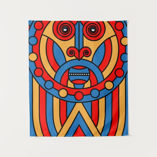 African Tribal Warrior Tapestry (Front)