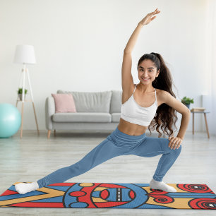 african tribal warrior yoga mat