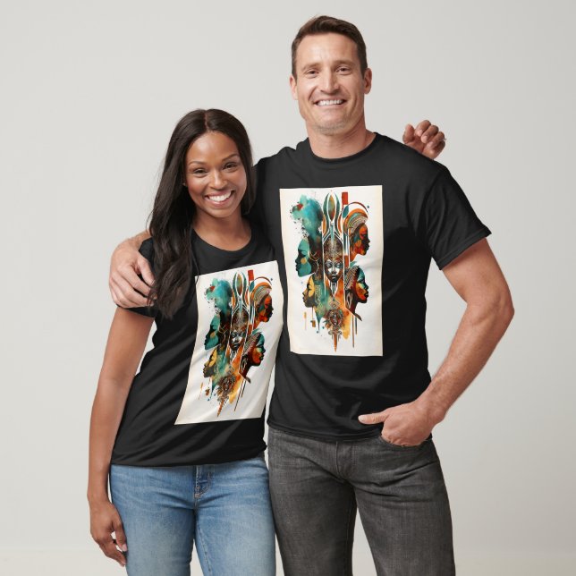 African Tribal Women Painting, Contemporary Art T-Shirt (Unisex)