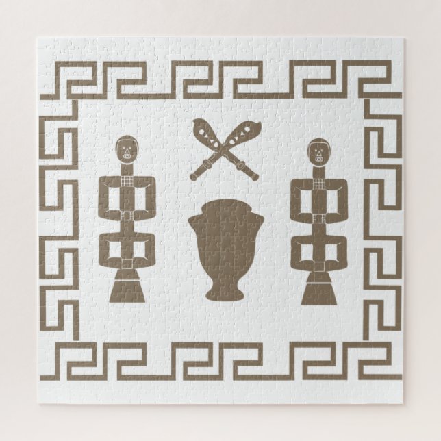 african tribe warrior ritual jigsaw puzzle (Vertical)