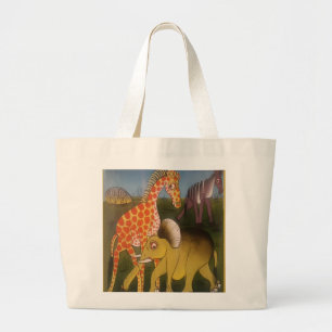 African Trio Art Print Large Tote Bag