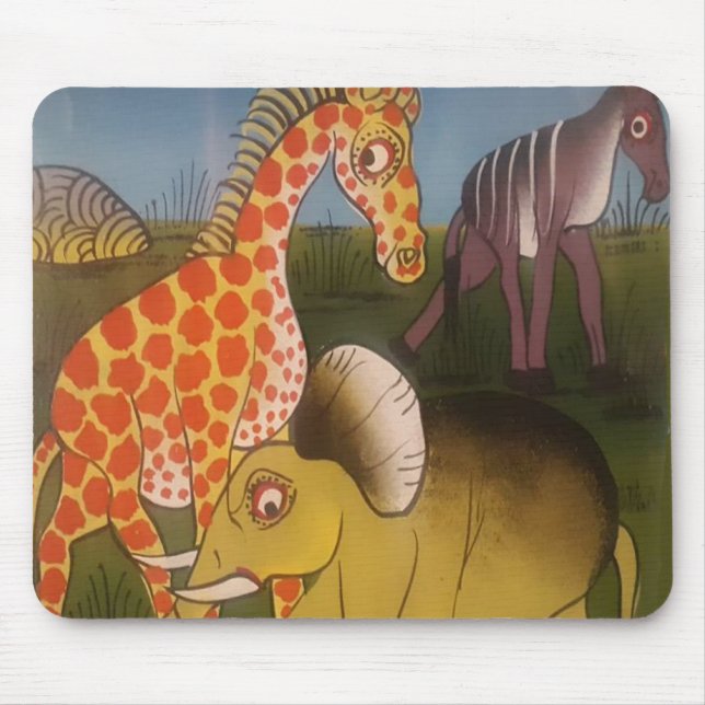 African Trio Art Print Mouse Pad (Front)