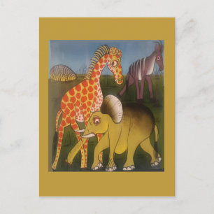 African Trio Art Print Postcard