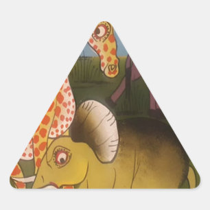 African Trio Art Print Triangle Sticker