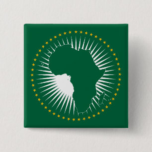 African Union Flag 15 Cm Square Badge