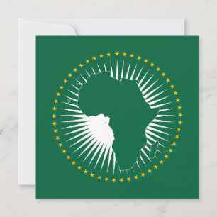 African Union Flag (Africa) (Panafrica) Card