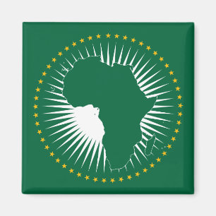 African Union Flag (Africa) (Panafrica) Magnet