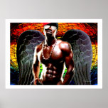 African Urban Pop Art Poster<br><div class="desc">African Urban Pop Art,  Black African Angel</div>