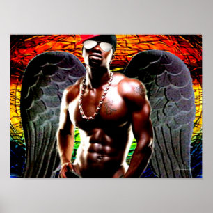 African Urban Pop Art Poster