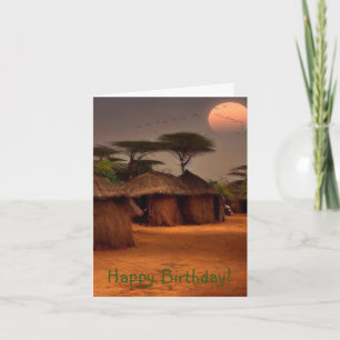 African Village Card