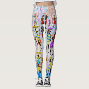 African Village Leggings