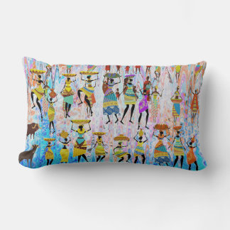 African Village Lumbar Cushion