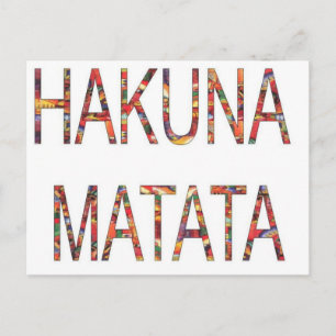 African Vintage Colours Hakuna Matata Postcard