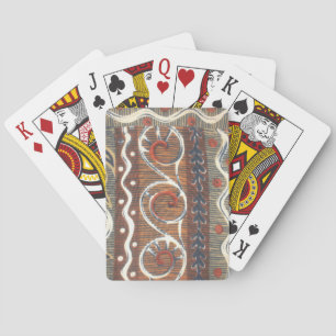 African Vintage Traditional Ornament Motif Colours Playing Cards