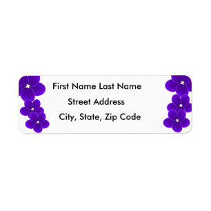 African Violet Address Labels