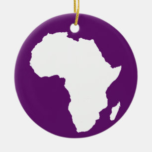 African Violet Audacious Africa Ceramic Tree Decoration
