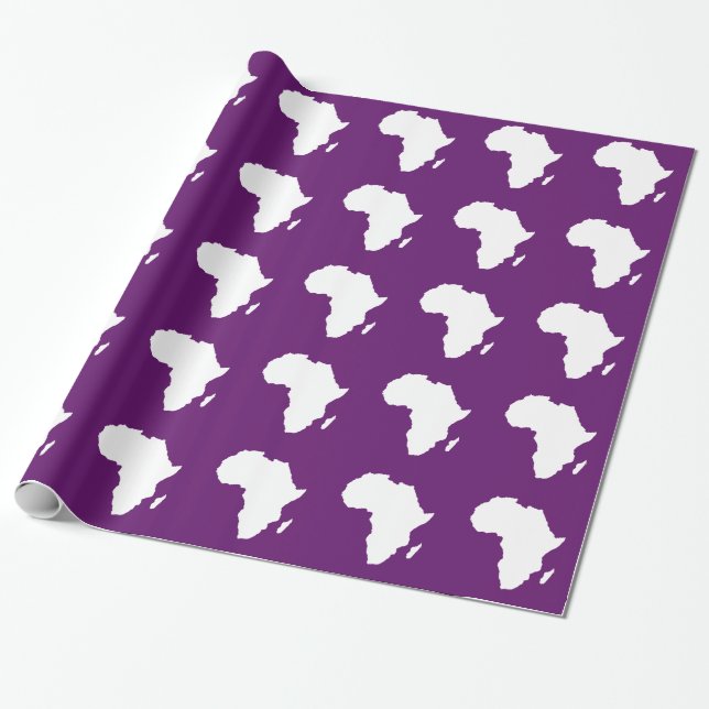 African Violet Audacious Africa Wrapping Paper (Unrolled)