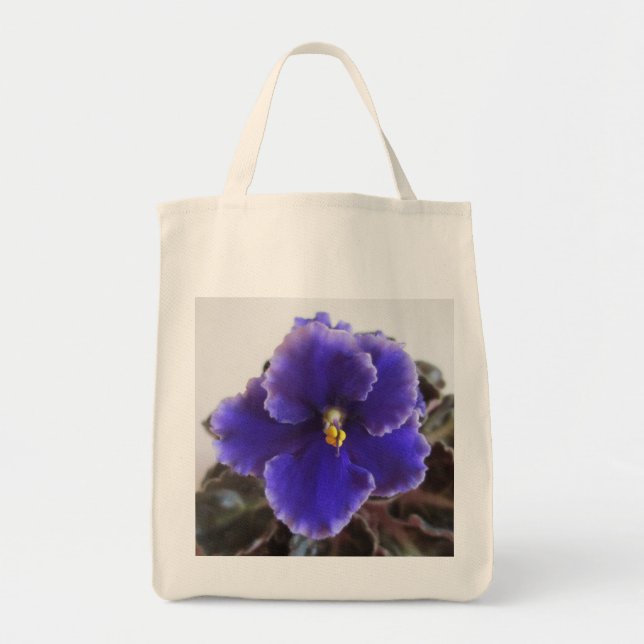 African Violet Blooming Tote Bag (Front)