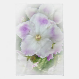 African Violet Blossom Tea Towel