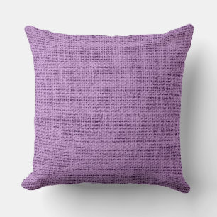 African violet burlap linen background cushion