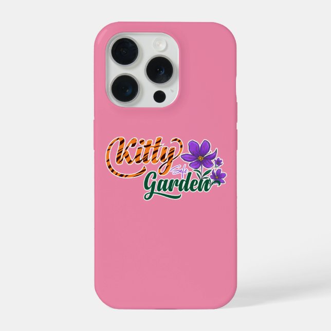 African Violet Cat Safe Garden Gift iPhone Case (Back)
