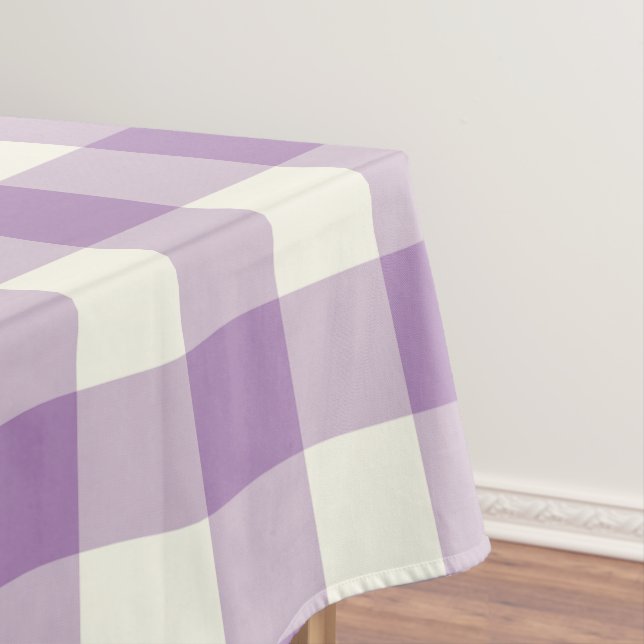 African Violet Gingham / Buffalo Check Tablecloth (In Situ)