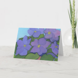 African Violet Greetings Card