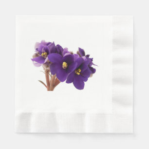 African violet napkin