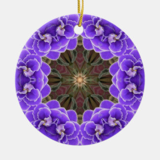 African Violet Ornamant Ceramic Tree Decoration